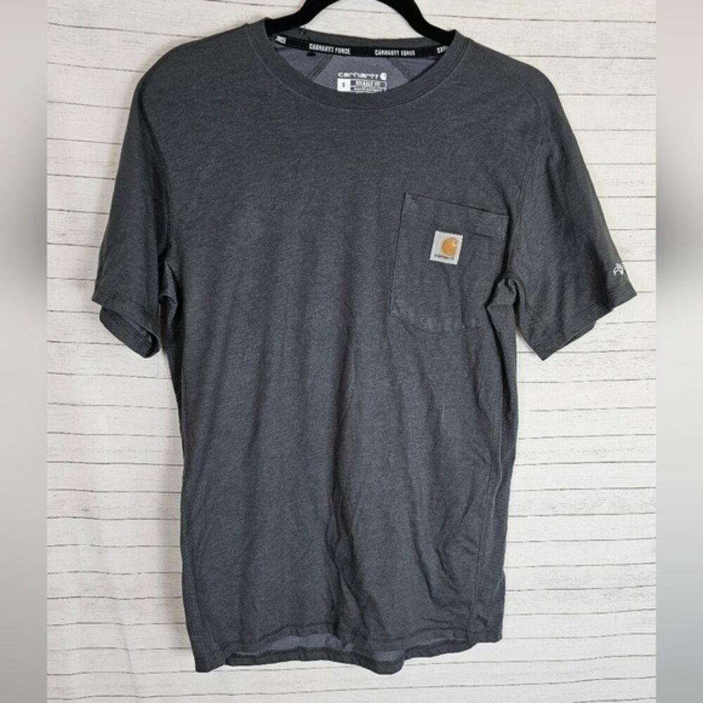 CARHARTT "RED CANYON CAFE"   GRAY SHORT SLEEVE RELAXED FIT TSHIRT, SZ SMALL